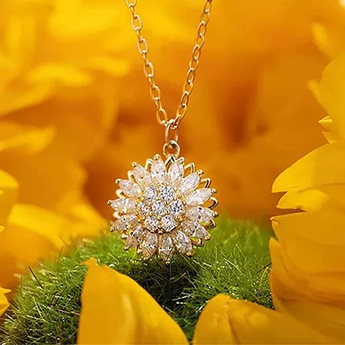 Collar Giratorio De Girasol incluye Estuche ♥