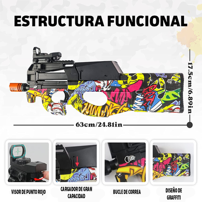 Pistola De Hidrogel Fusil Recargable P90 + Envio Gratis