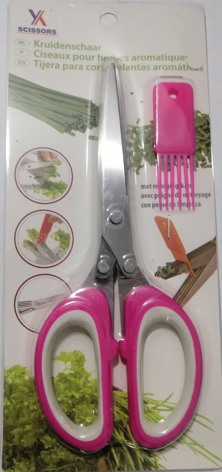 Tijeras Corta Verduras Con 5 Cuchillas