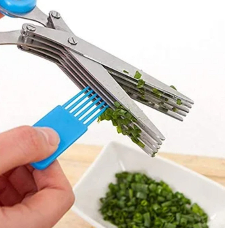 Tijeras Corta Verduras Con 5 Cuchillas